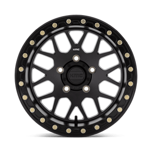 14X7 KMC Powersports KS235 GRENADE BEADLOCK SATIN BLACK 4X137