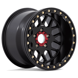 14X7 KMC Powersports KS235 GRENADE BEADLOCK SATIN BLACK 4X156