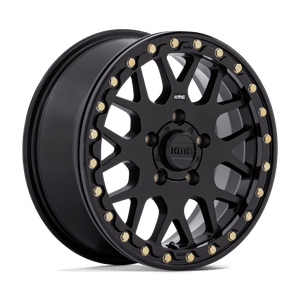 15X6 KMC Powersports KS235 GRENADE BEADLOCK SATIN BLACK 5X114.3