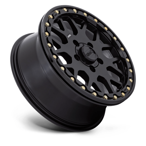 15X6 KMC Powersports KS235 GRENADE BEADLOCK SATIN BLACK 5X114.3