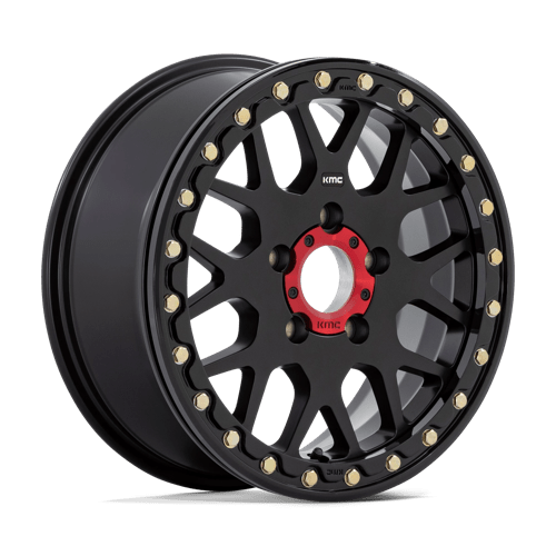 15X6 KMC Powersports KS235 GRENADE BEADLOCK SATIN BLACK 5X114.3