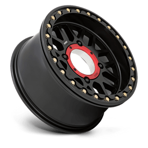 15X7 KMC Powersports KS235 GRENADE BEADLOCK SATIN BLACK 4X110