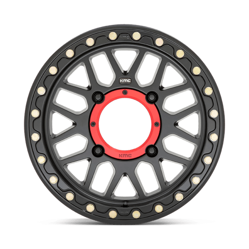 15X7 KMC Powersports KS235 GRENADE BEADLOCK SATIN BLACK 4X137