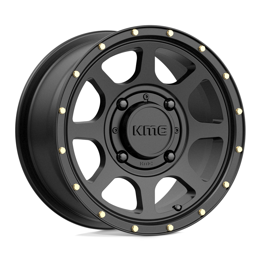 14X7 KMC Powersports KS134 ADDICT 2 SATIN BLACK 4X137