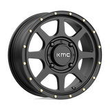 15X6 KMC Powersports KS134 ADDICT 2 SATIN BLACK 4X137