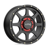 15X6 KMC Powersports KS134 ADDICT 2 SATIN BLACK 4X137