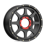 15X6 KMC Powersports KS134 ADDICT 2 SATIN BLACK 4X137
