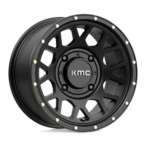 14X7 KMC Powersports KS135 GRENADE SATIN BLACK 4X156