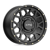 14X7 KMC Powersports KS135 GRENADE SATIN BLACK 4X137