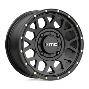 14X7 KMC Powersports KS135 GRENADE SATIN BLACK 4X137