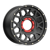 14X7 KMC Powersports KS135 GRENADE SATIN BLACK 4X137