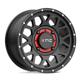 14X7 KMC Powersports KS135 GRENADE SATIN BLACK 4X137