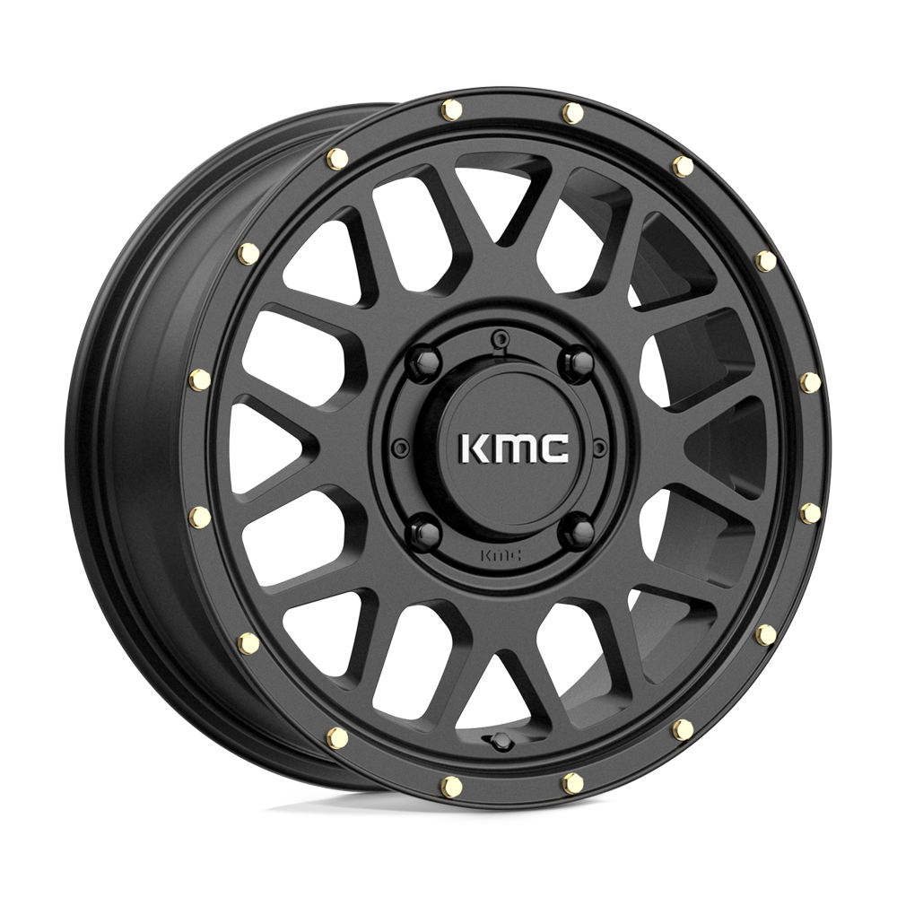 15X6 KMC Powersports KS135 GRENADE SATIN BLACK 4X156