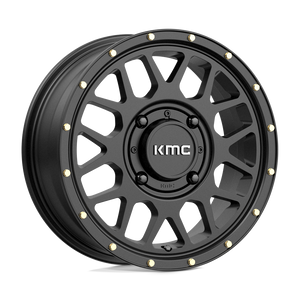 15X6 KMC Powersports KS135 GRENADE SATIN BLACK 4X137
