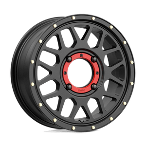 15X6 KMC Powersports KS135 GRENADE SATIN BLACK 4X137