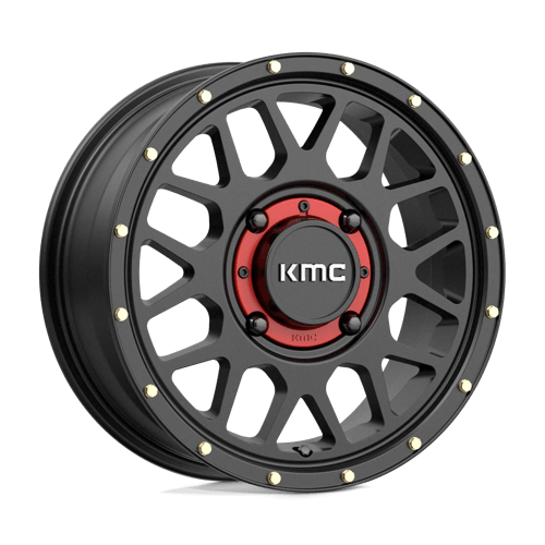 15X6 KMC Powersports KS135 GRENADE SATIN BLACK 4X156
