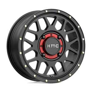 15X6 KMC Powersports KS135 GRENADE SATIN BLACK 4X156