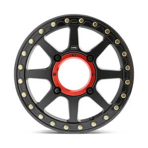 14X7 KMC Powersports KS234 ADDICT 2 BEADLOCK SATIN BLACK 4X156