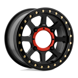 14X7 KMC Powersports KS234 ADDICT 2 BEADLOCK SATIN BLACK 4X156