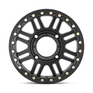 15X10 KMC Powersports KS250 CAGE BEADLOCK SATIN BLACK W/ GLOSS BLACK RG 4X156