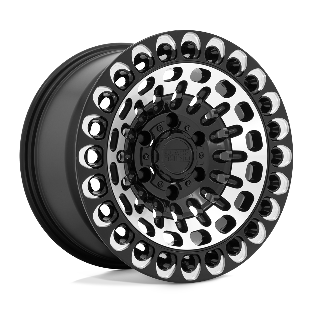 17" Black Rhino Hard Alloys LABYRINTH GLOSS BLACK W MACH FACE & MILL 5X127