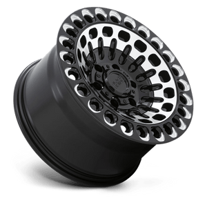 17" Black Rhino Hard Alloys LABYRINTH GLOSS BLACK W MACH FACE & MILL 5X127
