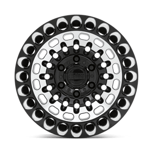 17" Black Rhino Hard Alloys LABYRINTH GLOSS BLACK W MACH FACE & MILL 6X114.3