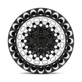 17" Black Rhino Hard Alloys LABYRINTH GLOSS BLACK W MACH FACE & MILL 6X139.7