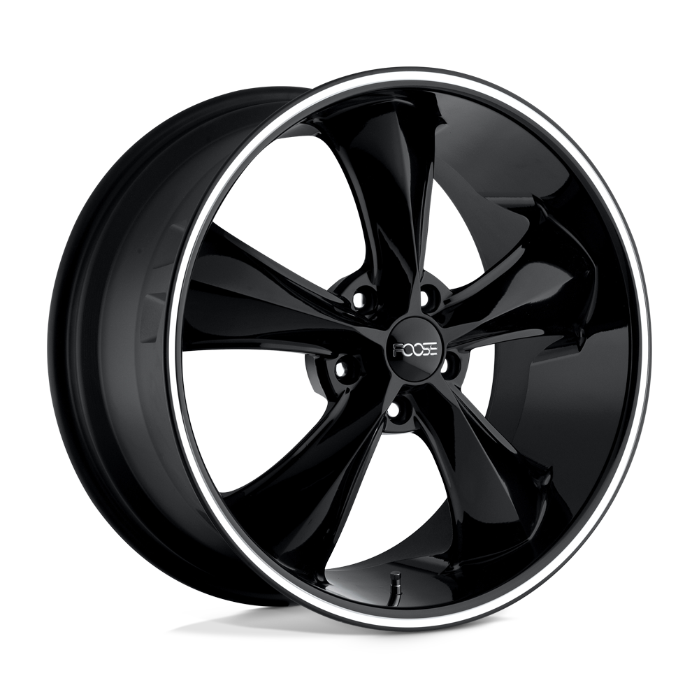 20X10 Foose 1PC F104 LEGEND GLOSS BLACK MILLED 5X127
