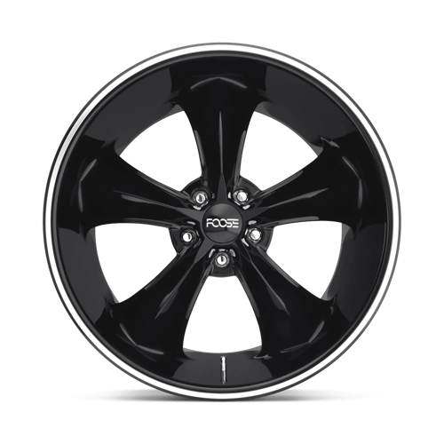 20X8.5 Foose 1PC F104 LEGEND GLOSS BLACK MILLED 5X114.3