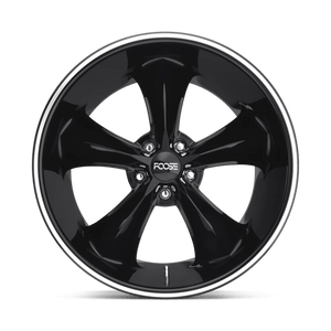 18X8 Foose 1PC F104 LEGEND GLOSS BLACK MILLED 5X114.3