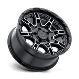16" Level 8 SLINGSHOT GLOSS BLACK W/ MACHINED FACE 6X135
