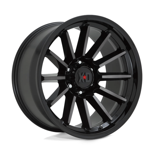 17X9 XD XD855 LUXE GLOSS BLACK MACH W/ GRAY TINT 5X127