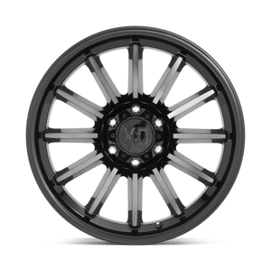 17X9 XD XD855 LUXE GLOSS BLACK MACH W/ GRAY TINT 5X127