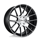 22X9.5 DUB 1PC S206 LUXE GLOSS BLACK BRUSHED 6X139.7