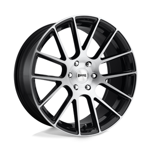 22X9.5 DUB 1PC S206 LUXE GLOSS BLACK BRUSHED 6X139.7