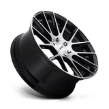 22X9.5 DUB 1PC S206 LUXE GLOSS BLACK BRUSHED 6X139.7