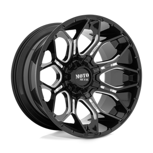 20X10 Moto Metal MO808 SNIPER GLOSS BLACK MILLED 5X139.7/5X150