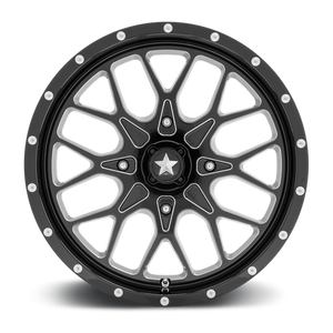 16X7 MSA Offroad Wheels M45 PORTAL GLOSS BLACK MILLED 4X137