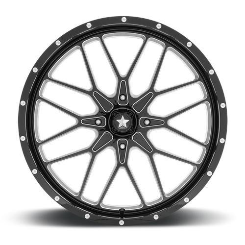 24X7 MSA Offroad Wheels M45 PORTAL GLOSS BLACK MILLED 4X156