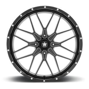 24X7 MSA Offroad Wheels M45 PORTAL GLOSS BLACK MILLED 4X156