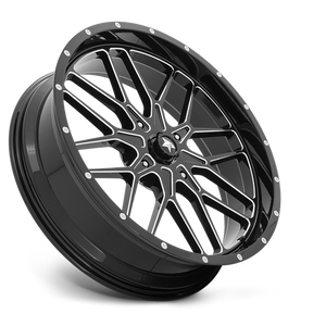 24X7 MSA Offroad Wheels M45 PORTAL GLOSS BLACK MILLED 4X137