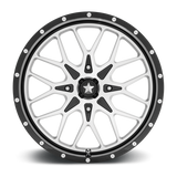 16X7 MSA Offroad Wheels M45 PORTAL GLOSS BLACK MACHINED 4X156