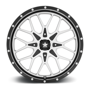 15X7 MSA Offroad Wheels M45 PORTAL GLOSS BLACK MACHINED 4X156