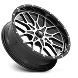 16X7 MSA Offroad Wheels M45 PORTAL GLOSS BLACK MACHINED 4X156