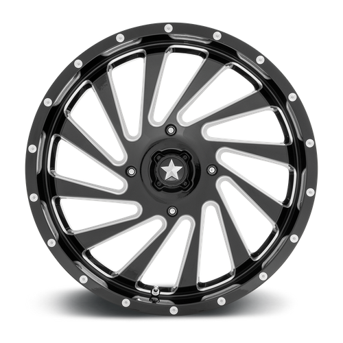 20X7 MSA Offroad Wheels M46 BLADE GLOSS BLACK MILLED 4X156
