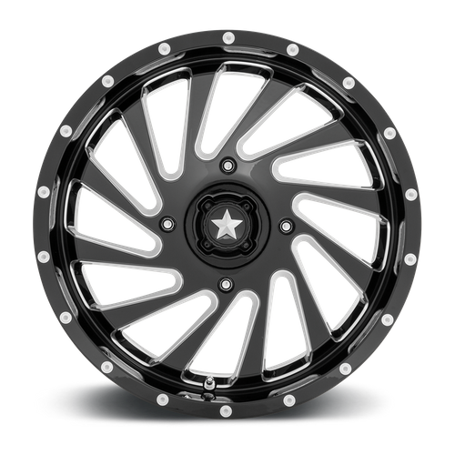 18X7 MSA Offroad Wheels M46 BLADE GLOSS BLACK MILLED 4X137