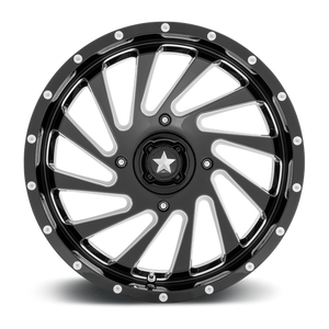 18X7 MSA Offroad Wheels M46 BLADE GLOSS BLACK MILLED 4X137