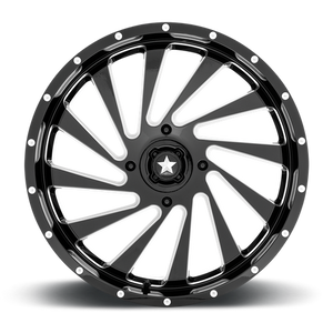 22X7 MSA Offroad Wheels M46 BLADE GLOSS BLACK MILLED 4X156