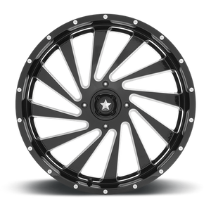 24X7 MSA Offroad Wheels M46 BLADE GLOSS BLACK MILLED 4X156